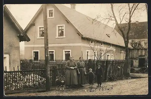 Foto-AK Kulmain, Gehöft 1915