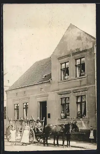 Foto-AK Genthin, Wohnhaus 1911