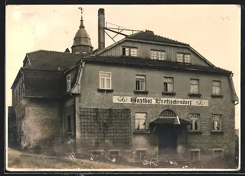 Foto-AK Pretzschendorf, Gasthof, Strassenansicht