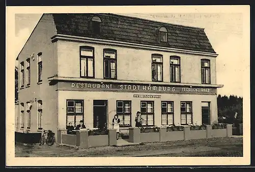 AK Bad Bramstedt, Restaurant Stadt Hamburg K. Bockwold, Strassenansicht