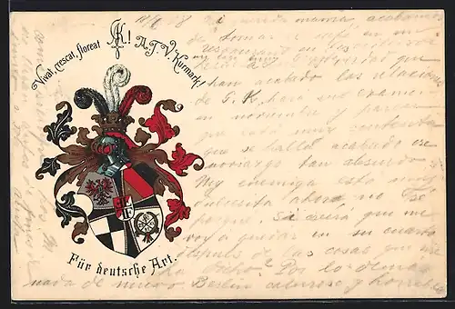 AK Studentenwappen der A. J. V. Kurmark