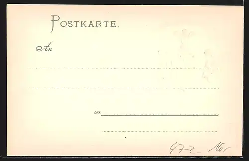 Lithographie A. St. V. nach Stolze-Schrey, Kurz und gut!, Studentenwappen