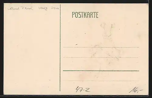 Künstler-AK Studentenwappen des A. Th. V.