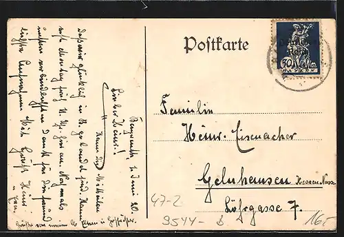 Künstler-AK Studentenwappen der Silesia