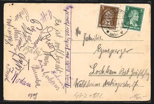 Künstler-AK Landsberg a. L., Studentenwappen, Absolvia 1927