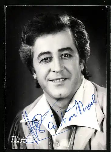 AK Opernsänger Horst Laubenthal in Zauberflöte, mit original Autograph
