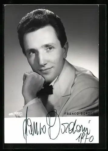 AK Opernsänger Franco Bordoni mit original Autograph