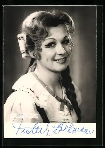 AK Opernsängerin Judith Beckmann mit original Autograph