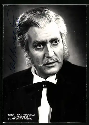 AK Opernsänger Piero Cappuccilli als Germont mit original Autograph