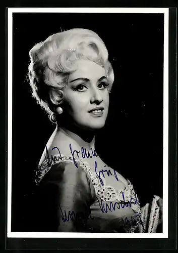AK Opernsängerin Leonore Kirschstein mit original Autograph