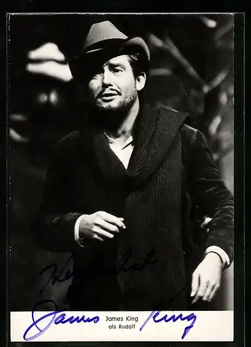 AK Opernsänger James King als Rudolf, mit original Autograph