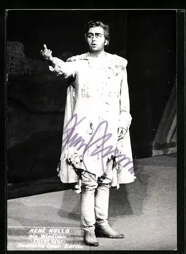 AK Opernsänger Rene Kollo in Fürst Igor, mit original Autograph
