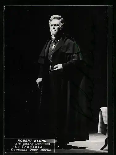 AK Opernsänger Robert Kerns in La Traviata, mit original Autograph