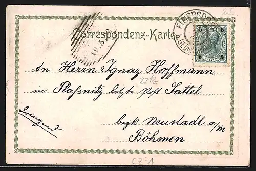 Lithographie Phililppsdorf, Gnadenhaus, Ortsansicht, Kirche