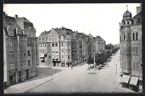 AK Glogau, Kreuzung der Hohenzollernstrasse