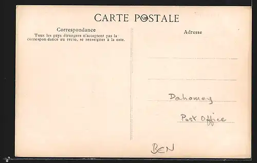 AK Porto-Novo, Bureau de poste, Postgebäude