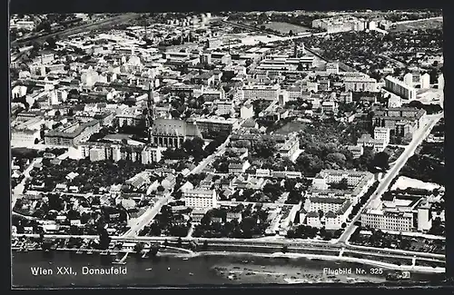 AK Wien-Donaufeld, Gesamtansicht, Flugbild