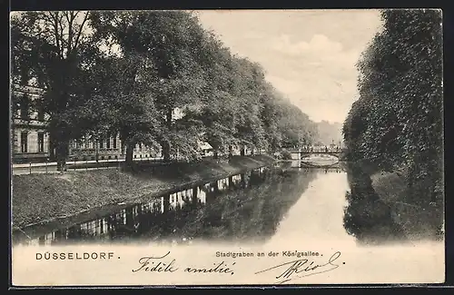 AK Düsseldorf, Stadtgraben an der Königsallee