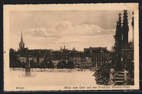 AK Erfurt, Blick vom Dom auf den Friedrich-Wilhelm-Platz
