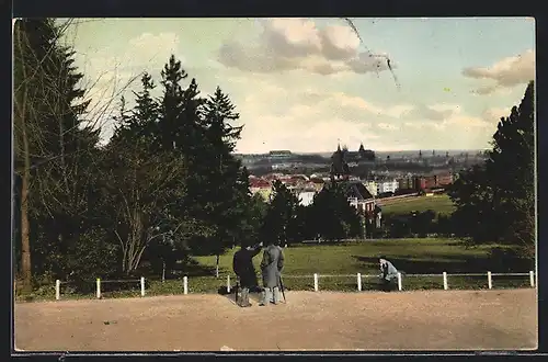AK Erfurt, Blick von der Friedrich-Wilhelms-Höhe