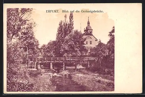 AK Erfurt, Blick auf die Gerinnigsbrücke