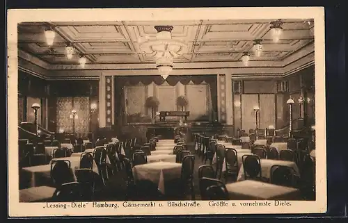 AK Hamburg-Neustadt, Lessing-Diele, Innenansicht, Gänsemarkt u. Büschstrasse