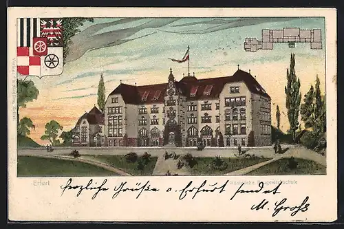 AK Erfurt, Königliche Baugewerkschule, Wappen