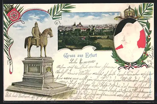 AK Erfurt, Enthüllung des Denkmals Kaiser Wilhelm des Grossen