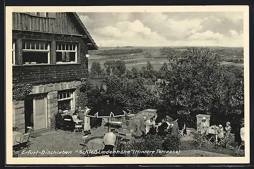 AK Erfurt-Bischleben, Kurhotel Schloss Lindenhöhe, hintere Terrasse