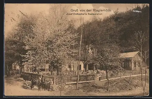 AK Wien, Rieglerhütte, Josef Embacher`s Restauration