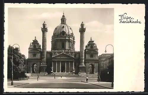 AK Wien, Blick zur Karlskirche