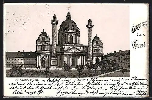 Lithographie Wien, Karlskirche