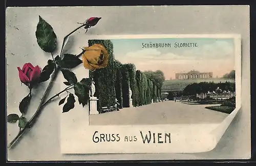 AK Wien, Schloss Schönbrunn und Gloriette