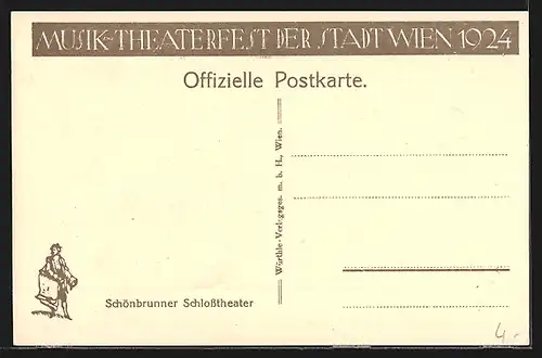 AK Wien, Musik-Theaterfest 1924, Schönbrunner Schlosstheater