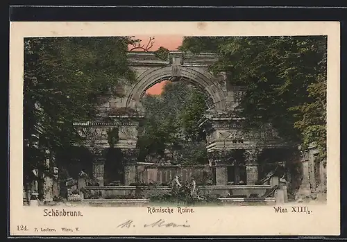 AK Wien, Schönbrunn, Römische Ruine