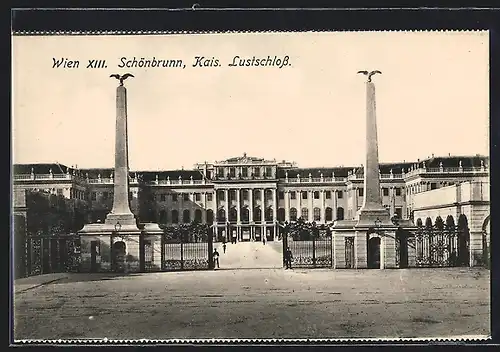 AK Wien, Schönbrunn, Kaiserl. Lustschloss