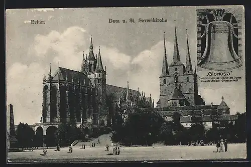 AK Erfurt, Dom und St. Severikirche, Glocke Gloriosa