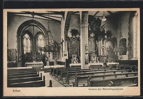 AK Erfurt, Inneres der Allerheiligenkirche