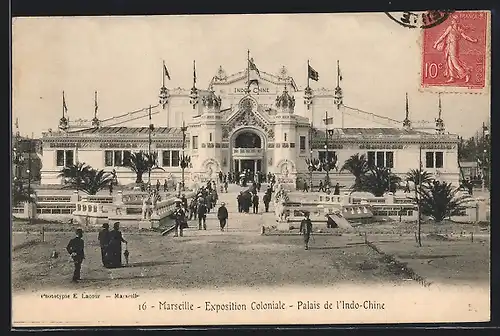 AK Marseille, Exposition coloniale 1906, Palais de l` Indo - Chine