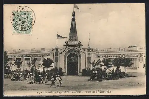 AK Marseille, Exposition coloniale 1906, Palais de l` Automobile