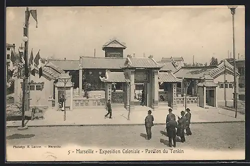 AK Marseille, Exposition coloniale 1906, Pavillon du Tonkin