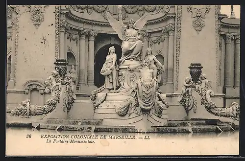 AK Marseille, Exposition coloniale 1906, La Fontaine Monumentale