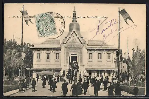 AK Marseille, Exposition coloniale 1906, Théâtre Indo-Chinois