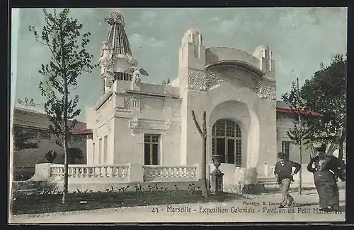 AK Marseille, Exposition Coloniale 1906, Pavillon du Petit Marseillais, Ausstellung