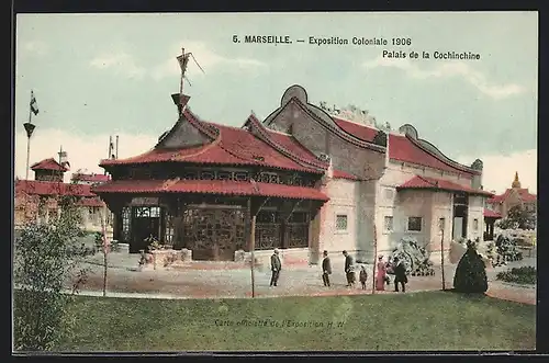 AK Marseille, Exposition coloniale 1906, Palais de la Cochinchine