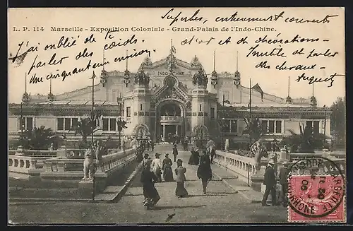 AK Marseille, Exposition coloniale 1906, Grand-Palais de l`Indo-Chine