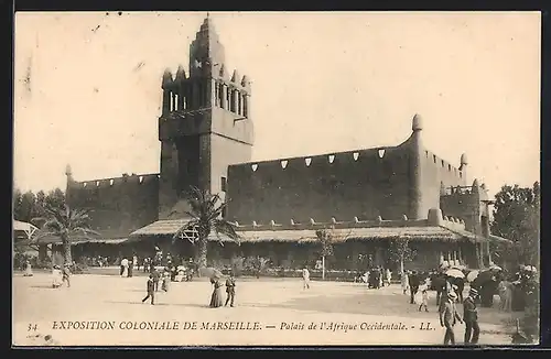 AK Marseille, Exposition coloniale 1906, Palais de l`Afrique Occidentale