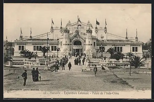 AK Marseille, Ausstellung Exposition Coloniale, Palais de l`Indo-Chine