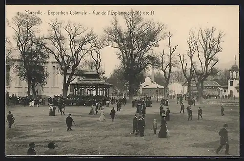 AK Marseille, Exposition coloniale 1906, Vue de l` Esplanade