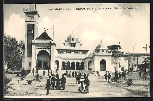 AK Marseille, Exposition coloniale 1906, Palais de l`Algérie